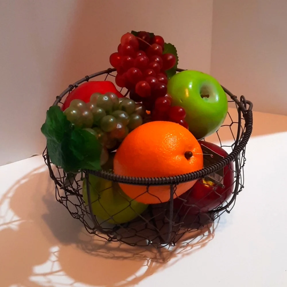 Fruit in a metal basket